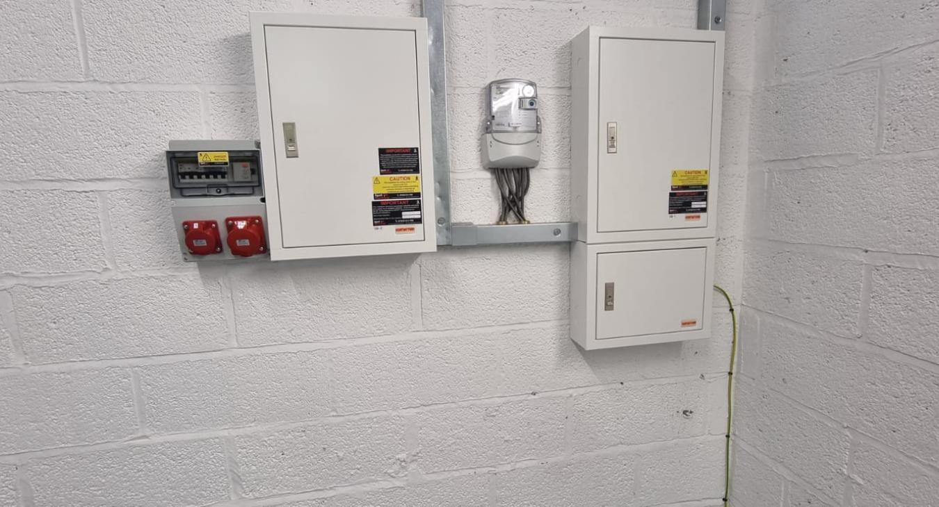 Commercial rewire in Swadlincote