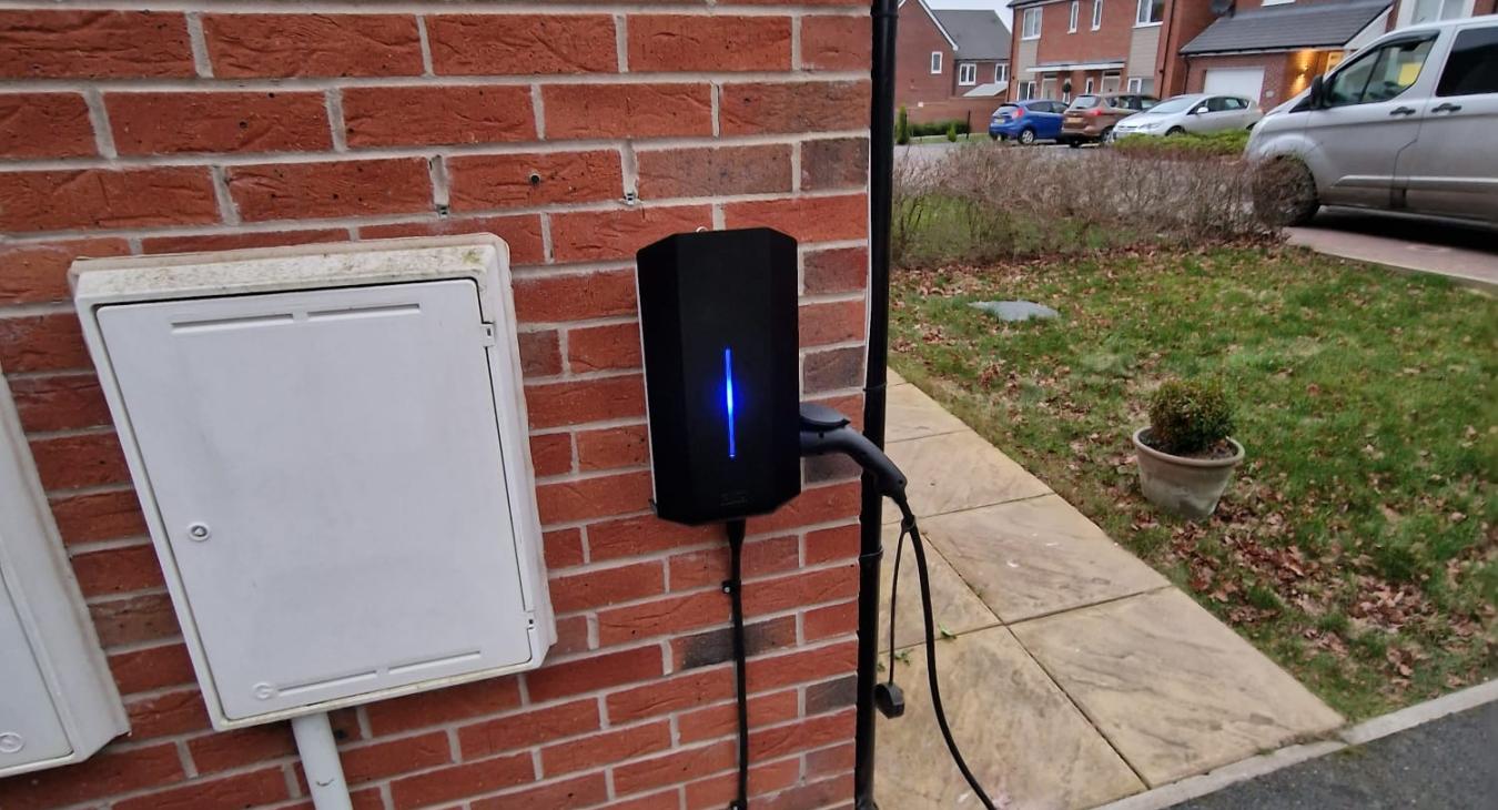 EV charger installed by Spot On Electrical in Swadlincote